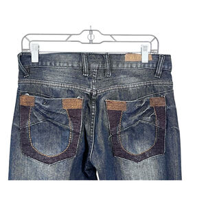 FUSAI Vintage Denim Jeans Men's Size 30x30 Horseshoe Pockets Y2K Grunge Cowboy